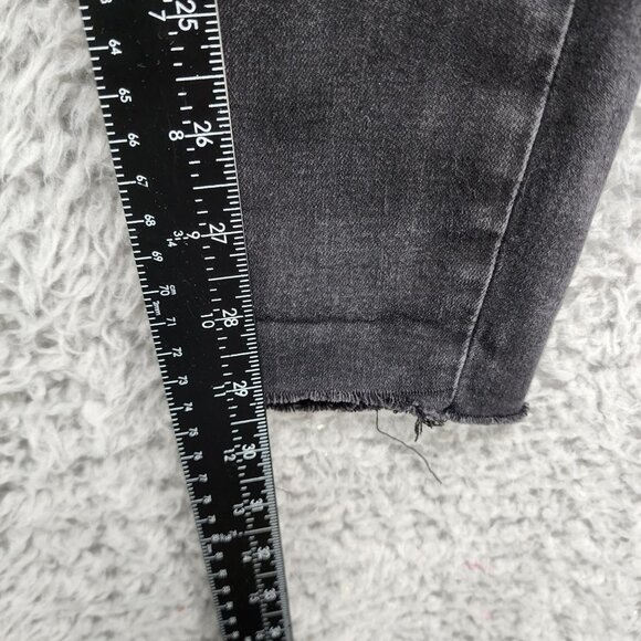 Articles of Society Jeans Womens 27 Black Amy Stretch Skinny Frayed Hem Denim - Picture 7 of 16